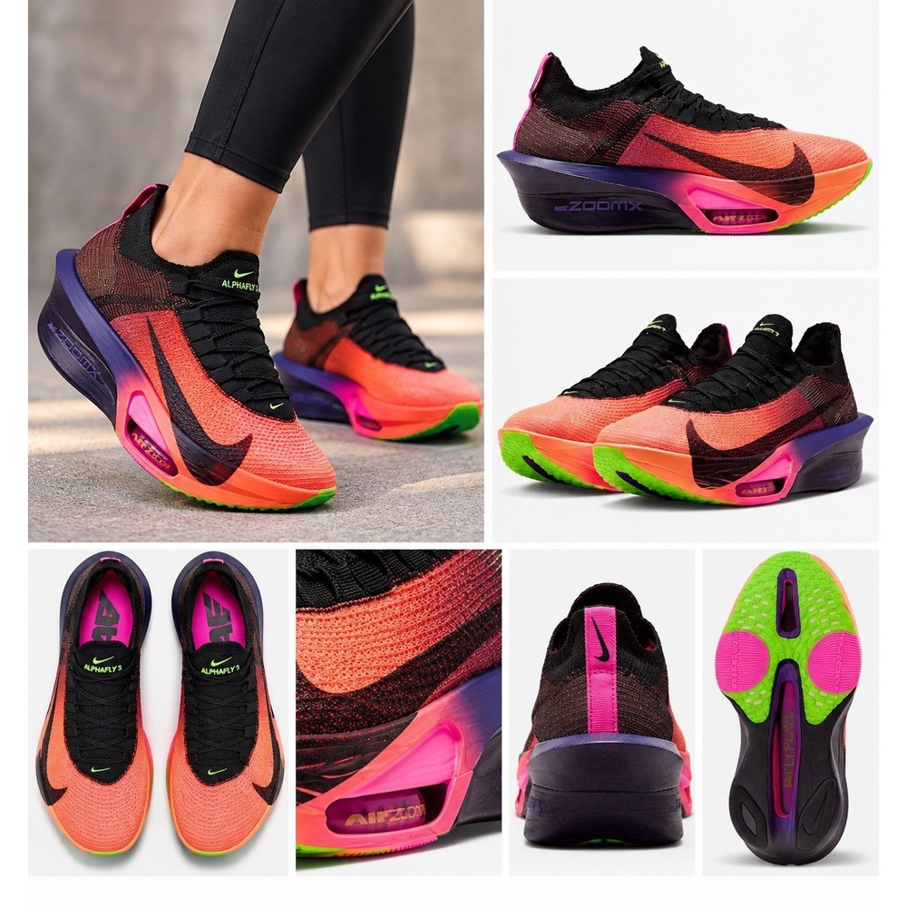 Nike Alphafly 3 Women's Size 10 Running Shoes Mango Pink Black ZoomX (99-b28)